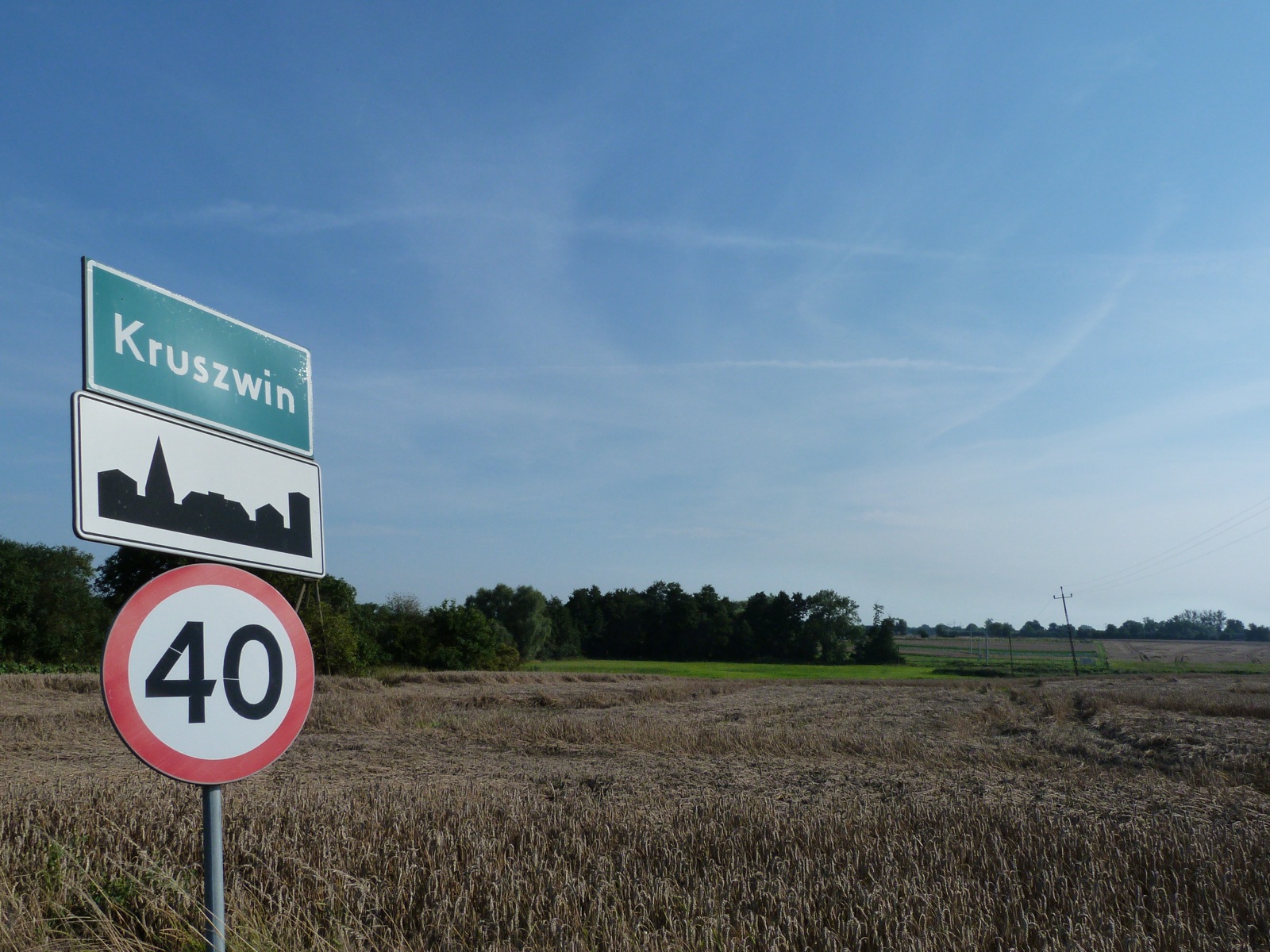 Ortseingang von Kruszwin